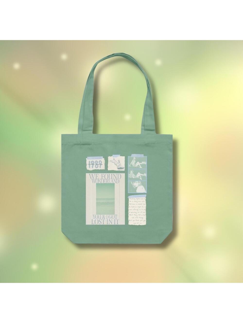Taylor Swift 1989 We Found Wonderland Scrapbook Tote Bag